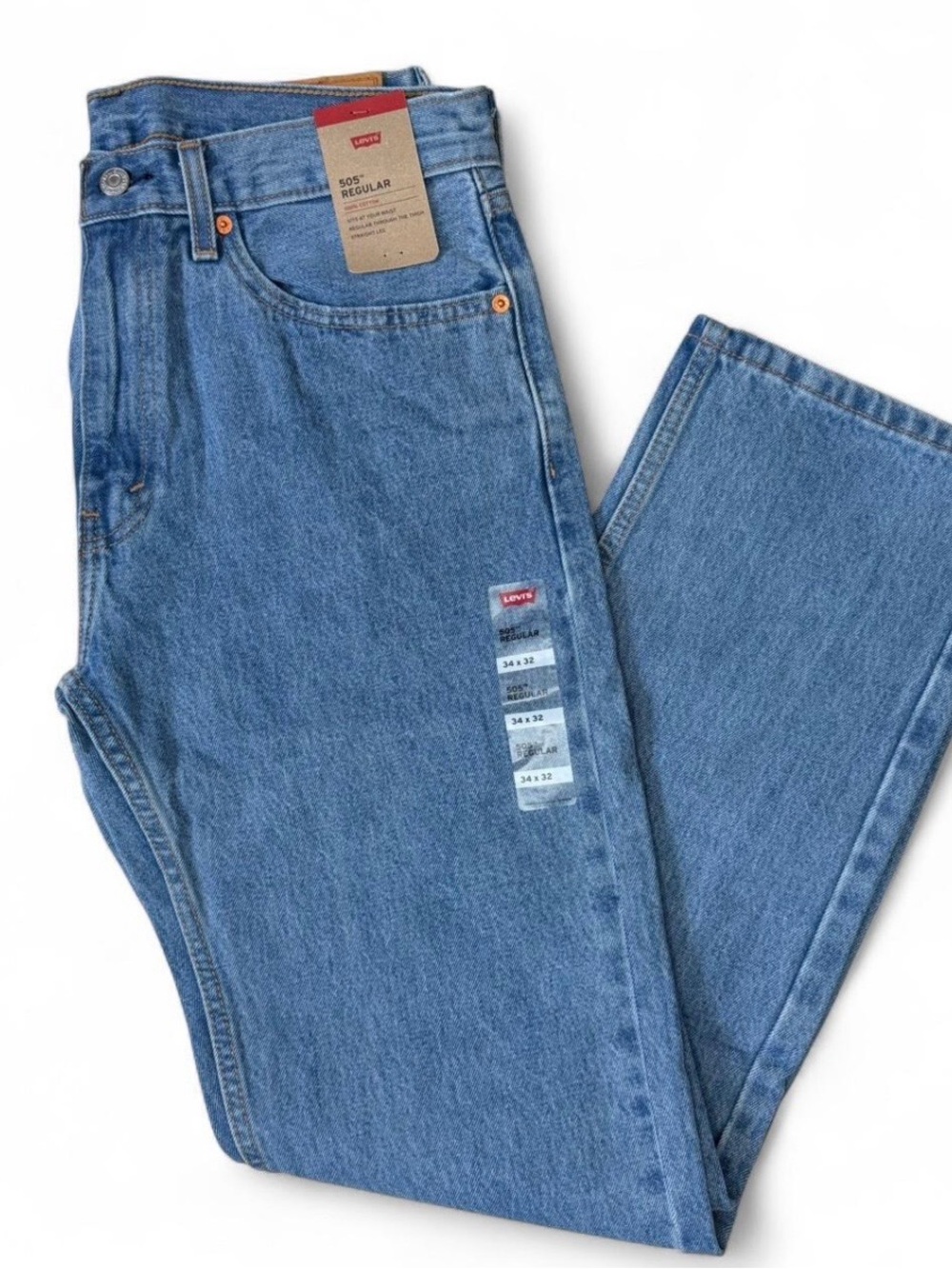 NWT Levi's 505 Straight Leg Men's Denim Blue Jeans